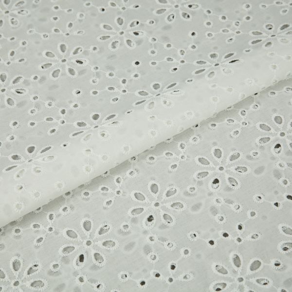 Ткань шитьё (прошва) 285 г/м², 140 см / 10 метров, белый, Gamma YFAS-3670