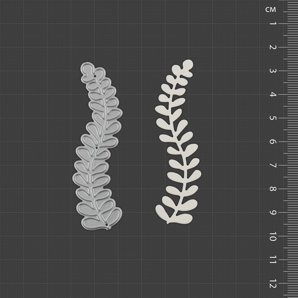 Нож для вырубки 2.3х7.2 см, Веточка, Mr.Painter DICUT-M0004