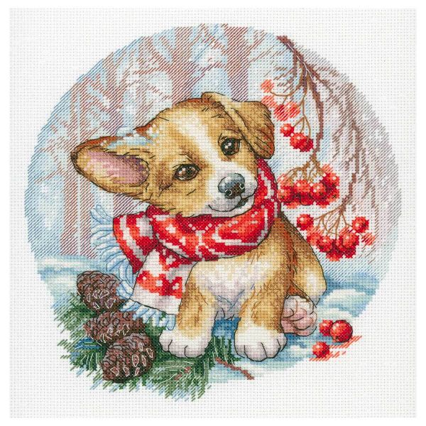 Набор для вышивания нитками МП Студия НВ-886, Прогулка в лесу, 19х18 см