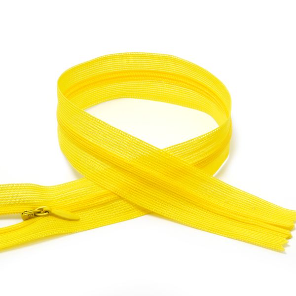 Молния потайная (скрытая) Т3 (3 мм) 1 зам., н/раз., 20 см, цв.F110 жёлтый уп.50 шт