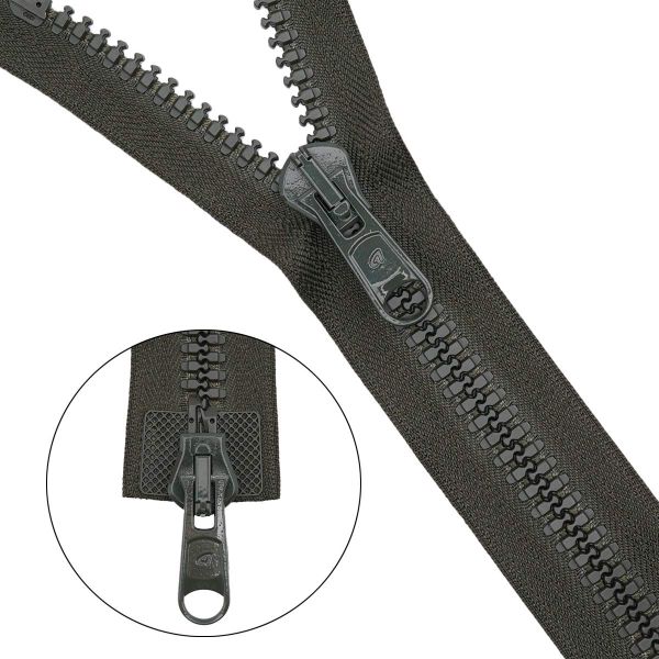 Молния трактор Arta Т8 (8 мм) 2 зам., разъем., 85 см, цв. 175 т.хаки, уп.5 шт