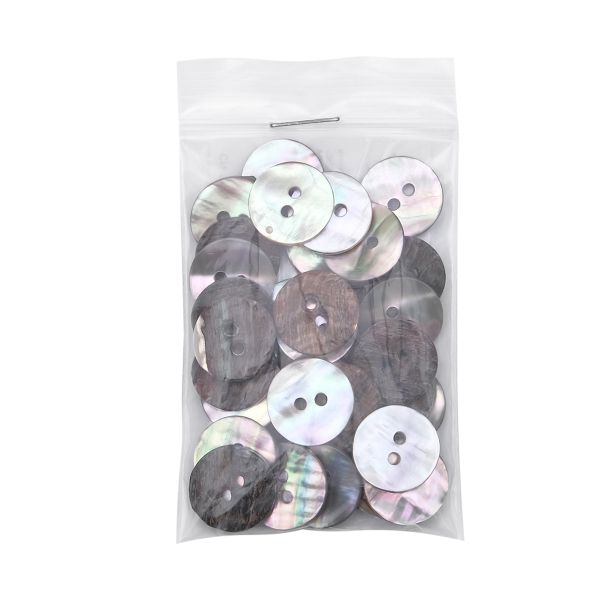 Пуговицы на 2 прокола 24L (15мм), ракушка (A-Natural (натуральный)), CN-S003A, 36 шт