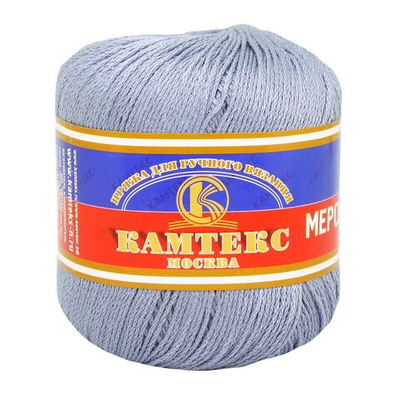 Пряжа Камтекс Мерсеризованный хлопок / уп.10 мот. по 50 г, 200 м, 169 серый