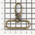 Карабин металл 40 мм (48х52 мм), 2 шт, Hobby&Pro, латунь