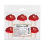 Декоративные элементы 6х6 шт, 01 мухомор, Blumentag RDF-01