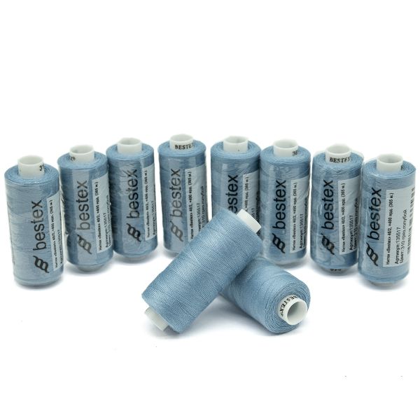 Нитки швейные бытовые Bestex 40/2, 365 м (400 ярд) / 10 кат., 310 сизый