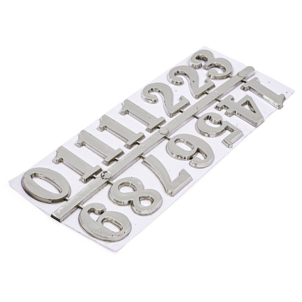 Цифры арабские для часов 2,5см (серебро), 5AS-085