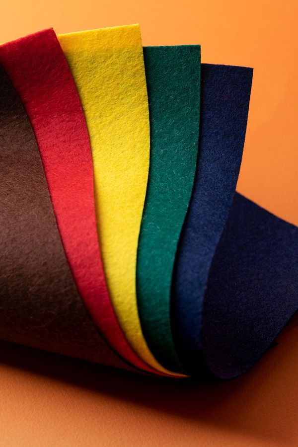 Фетр листовой жесткий 1.0 мм, 20х30 см, 5 шт, ассорти 1, Blitz FKH10-20/30