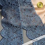 Кружево эластичное (стрейч) 110 мм, 40992PP цв.голубой уп.115м, Kruzhevo