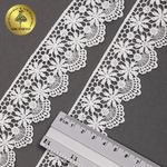 Кружево гипюр (плетёное) 40 мм, матовая нить TBY.0869, цв.белый уп.13.71м, Kruzhevo