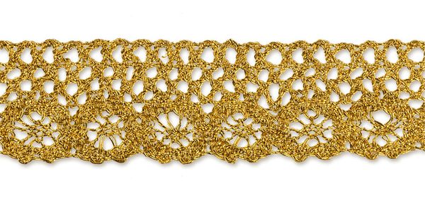 Тесьма металлизированная MTR-27 24 мм, 22.8 м, золото, Gamma