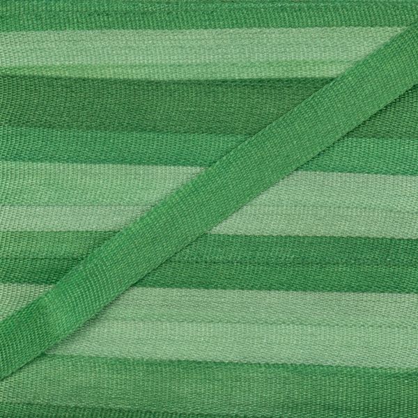 Лента (тесьма) шелковая 4.0 мм / 45.5±0.5 метров, M042 св.зеленый/зеленый, Gamma SRM-4