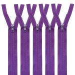 Молния трактор Arta Т6 (6 мм) 1 зам., разъем., 45 см, цв. 029 фиолетовый, 5 шт