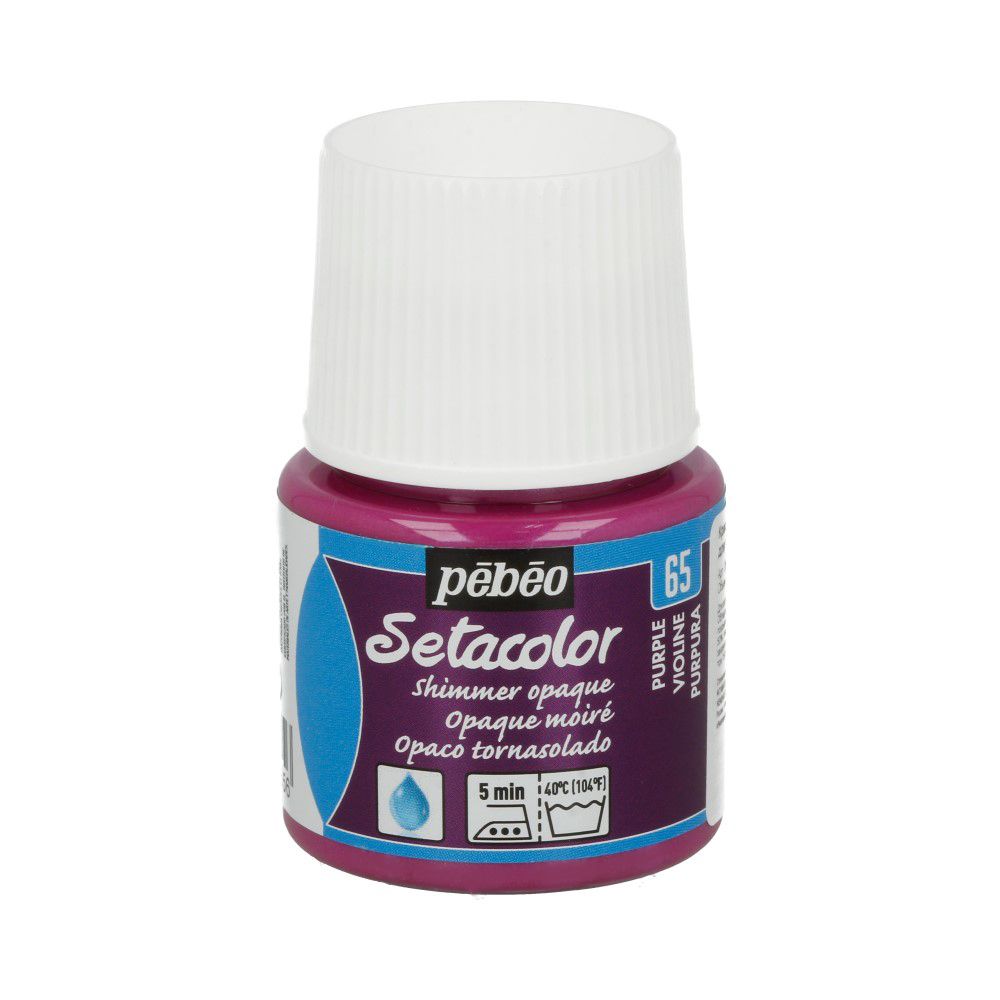 Краска для темных и светлых тканей мерцающая Setacolor 45 мл 295-065 фиолетовый, Pebeo