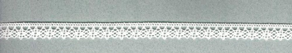 Кружево вязаное (тесьма) 12.0 мм белый, 30 метров, IEMESA, 41740
