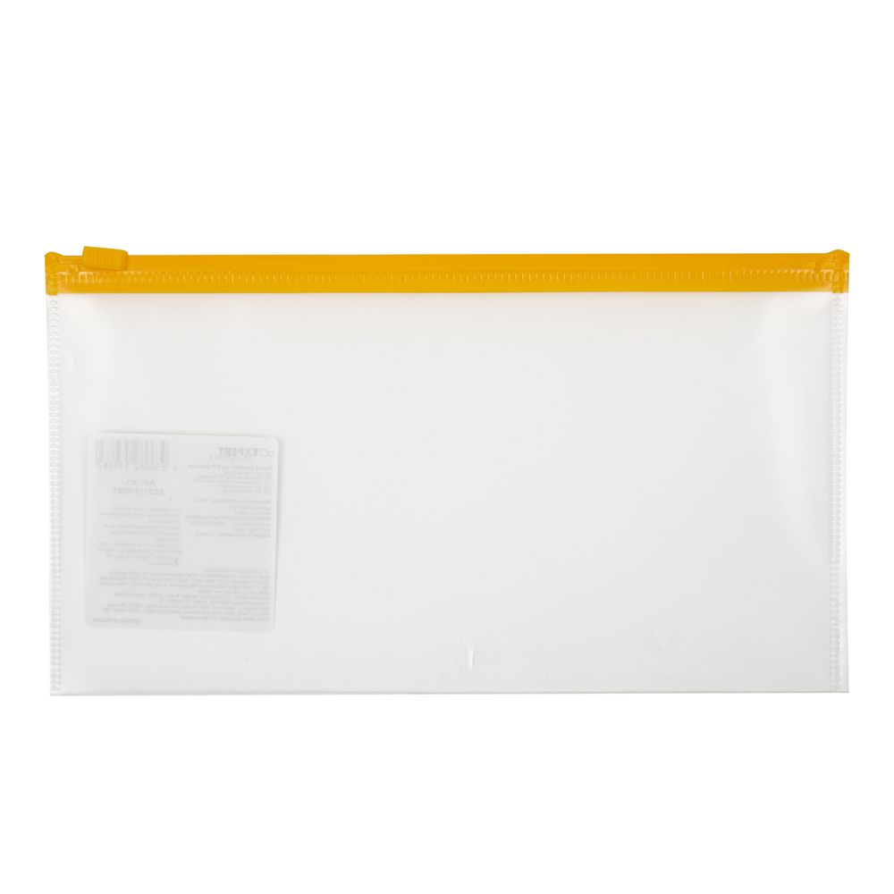 Папка-конверт на ZIP-молнии travel 120 мкм песок, 10 шт, желтый замок EC21121009T, Expert Complete EC21121009T