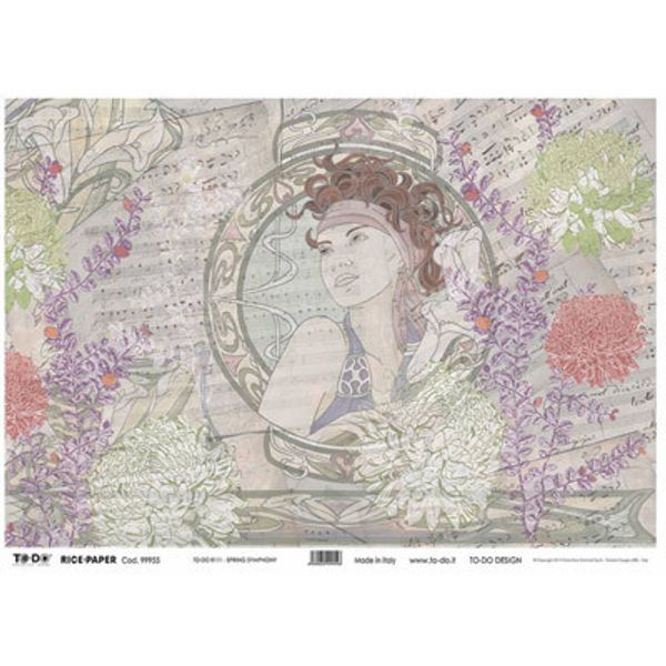 Бумага рисовая 35х50 см, Carta di Riso, 10 шт, 99955, To-Do