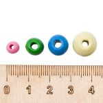 Бусины дерево набор со шнуром 6, 8, 10, 12 мм, пастельный микс, 21 г, 90 шт/упак, Astra&Craft, 160818