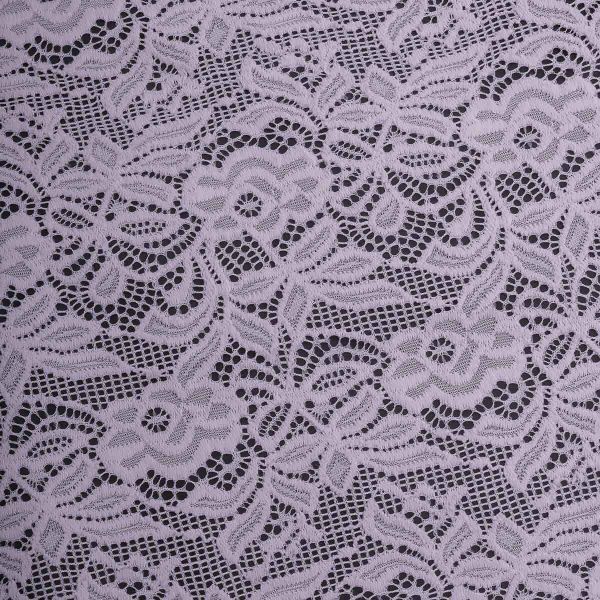 Кружево бельевое эластичное 300 мм / 3.4 метра, цвет светло-серый