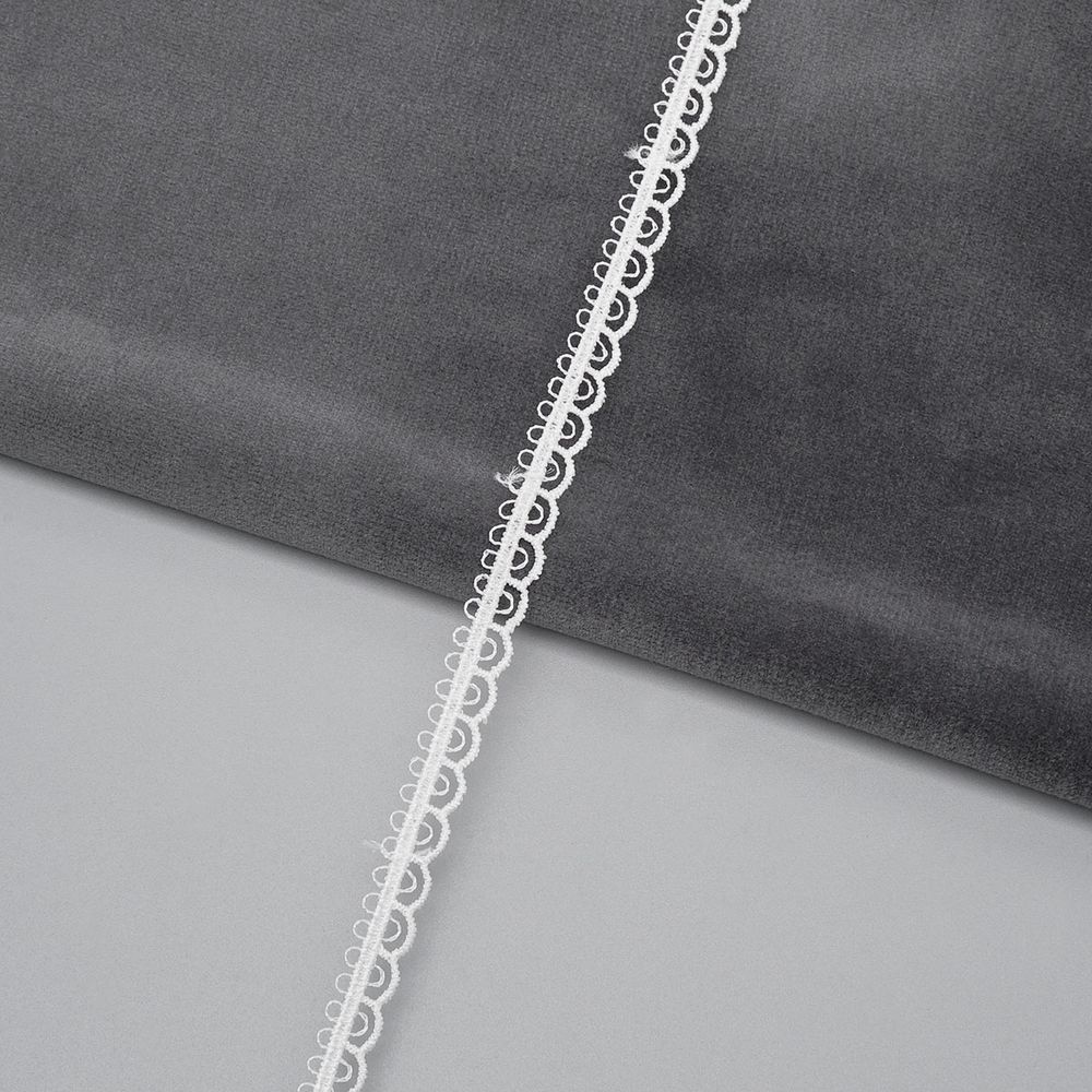 Кружево гипюр (плетёное) 8 мм, / 9.14 метра, белый