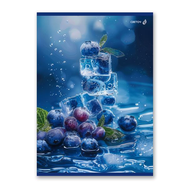 Тетрадь ученическая общая, выборочный лак, A4 80 л. на скобе 65 г/м², белизна 100% 6 шт клетка, 01763 Сквозь синий туман, Светоч Т155