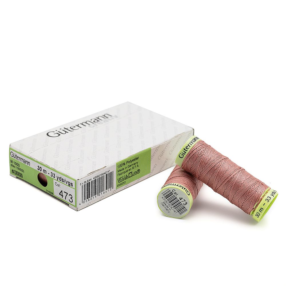 Нитки отделочные Gutermann Top Stitch, 30м, 473 пудрово-розовый, 5 катушек