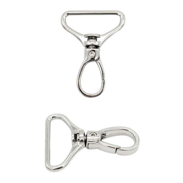 Карабин металл 32.0 мм (52х38 мм), никель, 10 шт