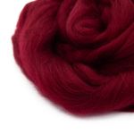 Лента для валяния полутонкая, 100% шерсть, 50гр Камтекс, цв.091 вишня