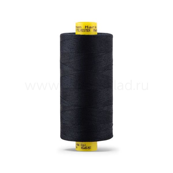 Нитка универсальная Gutermann Mara 120/2, 1000 м, 700207, 665 сине-черный, 1 катушка