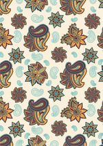 Ткань для пэчворка Peppy Сказочный восток, отрез 50х55 см, 146 г/м², СВ-13 белый, Peppy