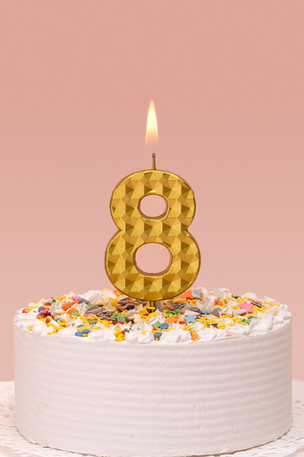 Свеча для торта Цифра 8, 18.4 г, 12 шт, Boomzee BCD-14