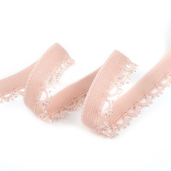 Резинка бельевая (ажурная) 15.0 мм / 50 метров, S185 серебристый пион