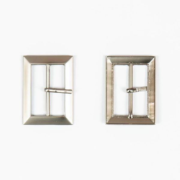 Пряжка ременная металл 20 мм (внешн. 28х42 мм), 10 шт, серебро, BIG