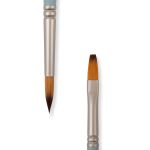 Кисть синтетика двусторонняя круглая/плоская, 5 шт, короткая ручка, №05, Vista-Artista 50130-5