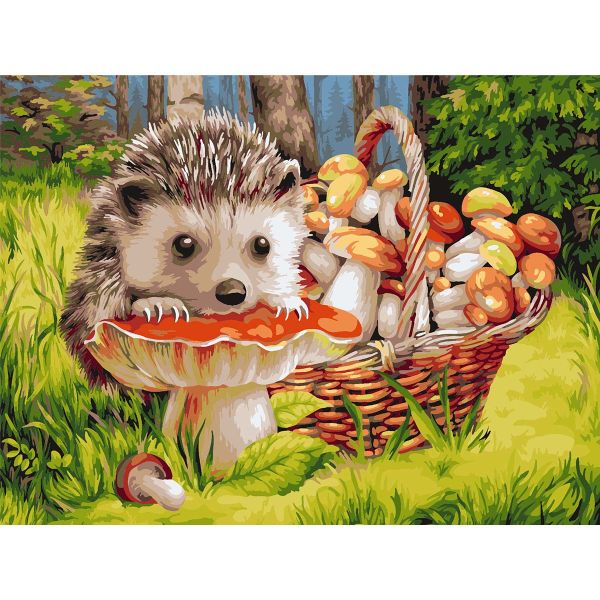 Картина по номерам Русская живопись, Маленький грибник 40х50см