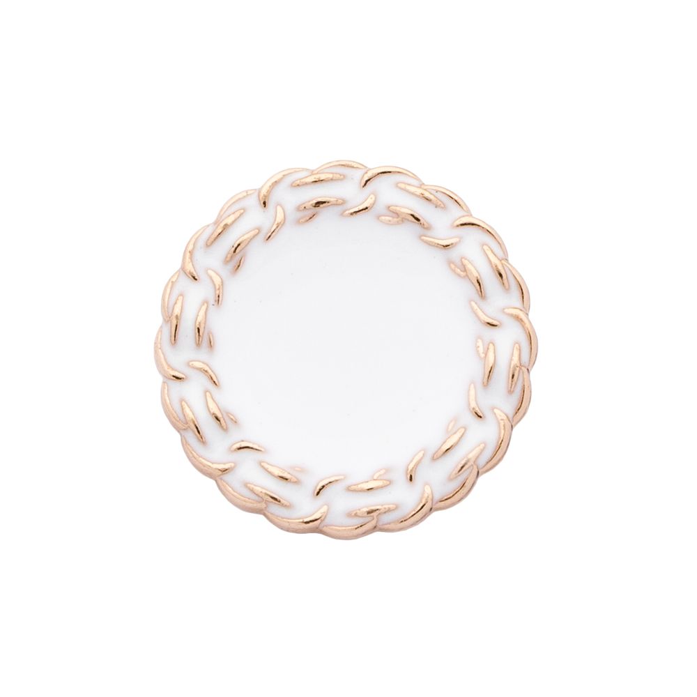 Пуговицы на ножке 32L=20 мм, металл, GD.White (золото-белый), 10 шт, MP05