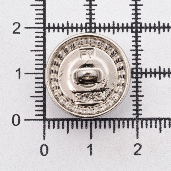 Пуговицы на ножке 28L=18 мм, металл, Silver (серебристый), 10 шт, MP15