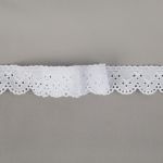 Кружево шитьё 34 мм / 9±0.2 метров, Турция, белый, Gamma GYEM-3400