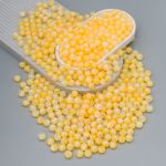 Бусины акрил ⌀12 мм, 500 г, дымка с АВ шиммером, круглые, AD075 желтый, (7748709)2012 , Astra&Craft