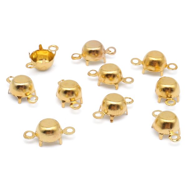 Цап для страз пришивной, 5 мм, 10 шт/упак, Astra&Craft (золото), 4AR2046