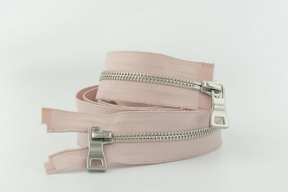 Молния металл Т5 (5 мм) 2 зам., разъем., 75 см, никель, цв.D274 нуд, MaxZipper Premium, 1 шт /TOS/
