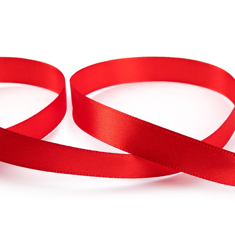 Лента атласная 1-сторонняя 12.0 мм / 33±2 метра, 026 красный, Blitz