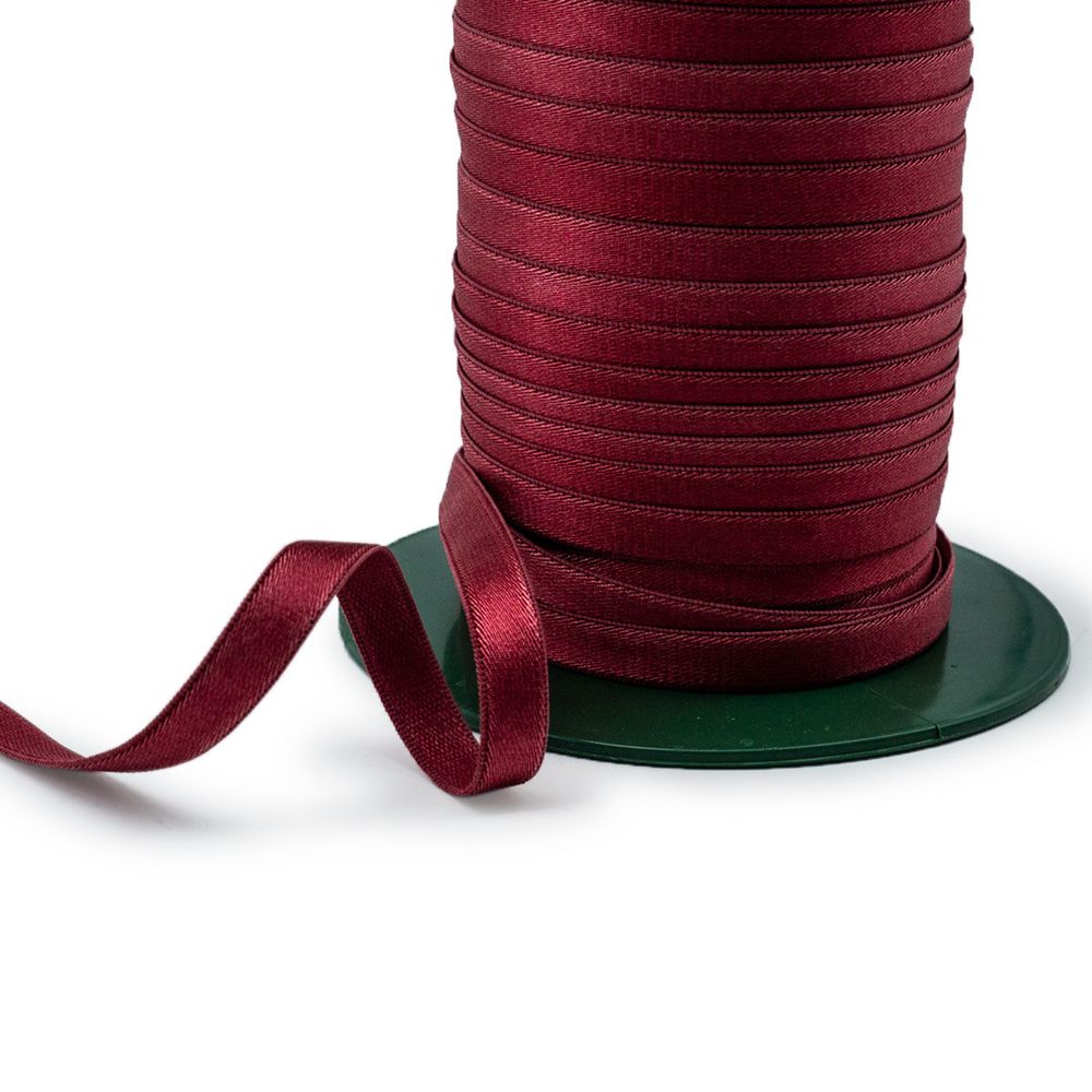 Резинка бельевая (бретелечная) блестящая 10.0 мм / 50 метров, бордовый, ML177.010