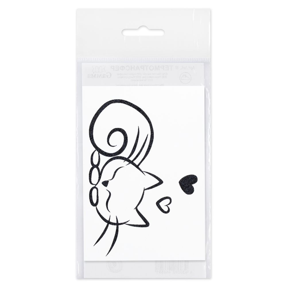 Термоаппликация Gamma Термотрансфер M №04, 1 шт, M-423 Спящая кошка 7.5х11 см