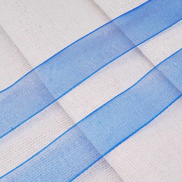 Лента капроновая (органза) 15.0 мм / 22.86±1 метров, 164 синий