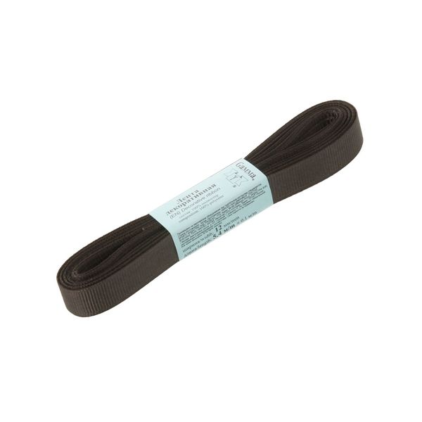 Лента репсовая нарезка 12.0 мм / 10 шт по 5.4 метра, 122 корчнево-серый, Gamma GR-12