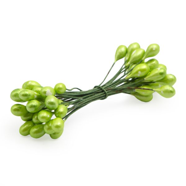 Тычинки для искусственных цветов 0,5х6см, вес 10гр. (4 салатовый), AR561