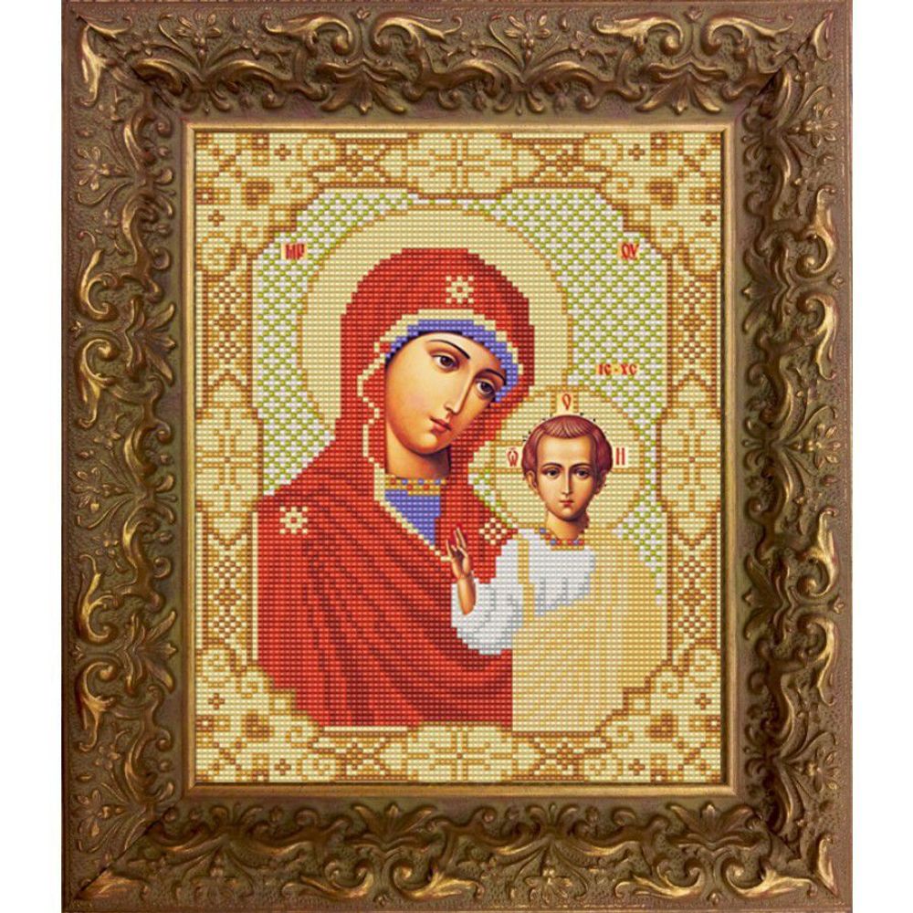 Рисунок для вышивания бисером Конек (ткань), 9202 Богородица Казанская 20х25 см