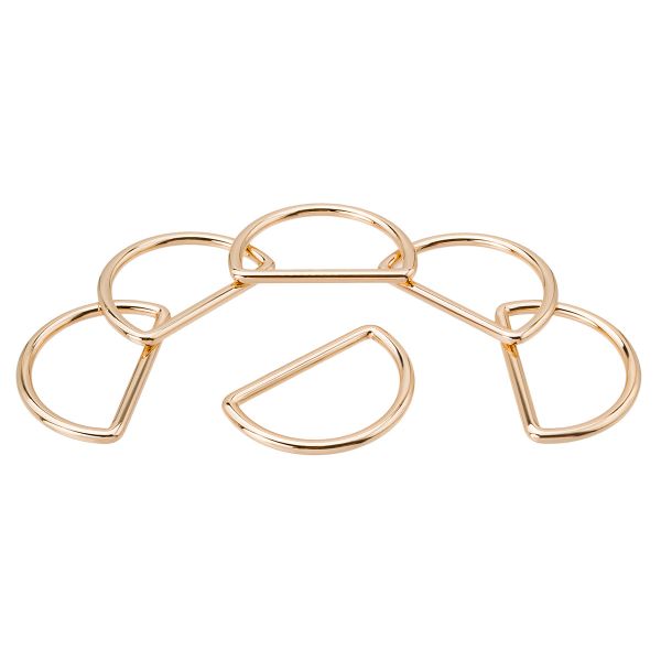 Полукольцо литое металл 32мм (39х26мм), золото, MB2328, 6 шт