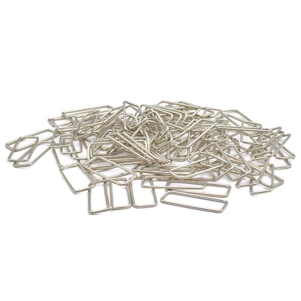 Рамка прямоугольная металл 50х2,5х15 мм, никель, 100 шт